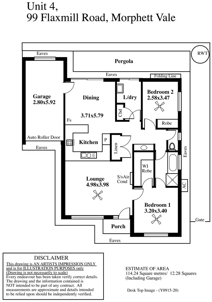 Floorplan of Homely unit listing, 4/99 Flaxmill Road, Morphett Vale SA 5162