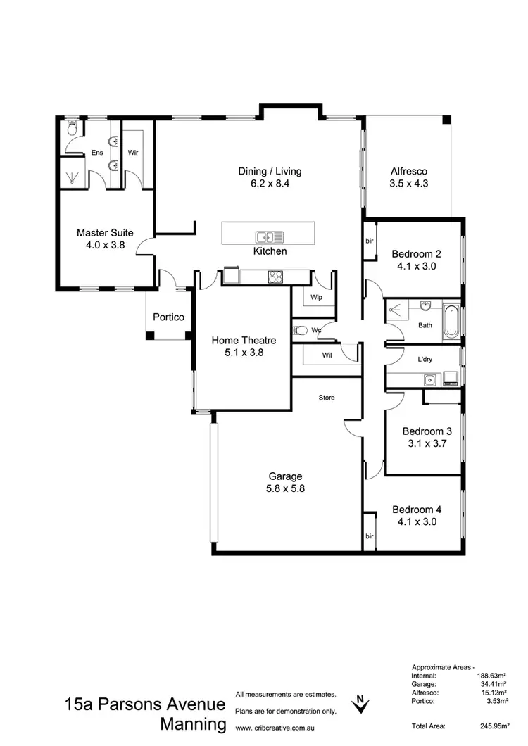 Floorplan of Homely house listing, 15a Parsons Avenue, Manning WA 6152