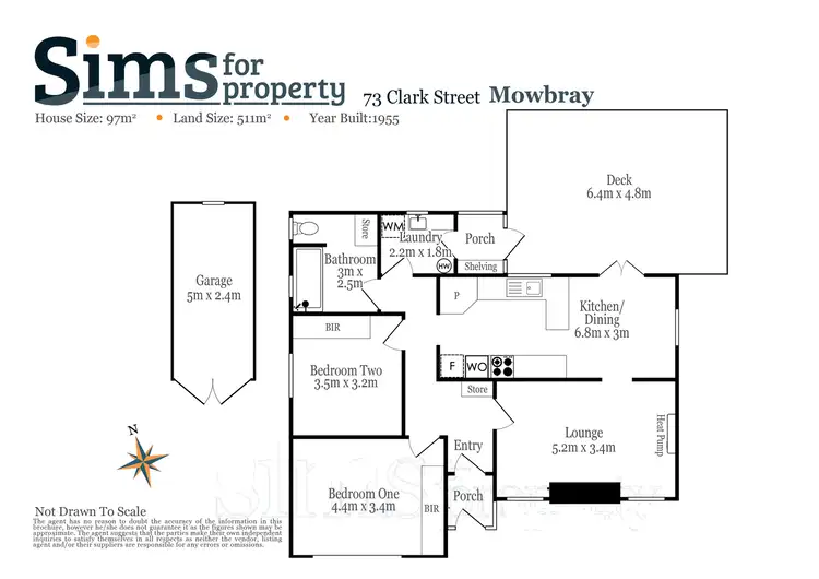 Floorplan of Homely house listing, 73 Clark Street, Mowbray TAS 7248