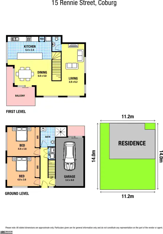 Floorplan of Homely townhouse listing, 15 Rennie Street, Coburg VIC 3058