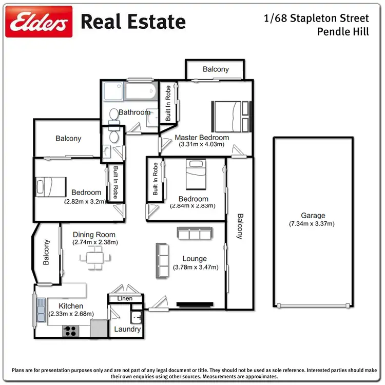 Floorplan of Homely unit listing, 1/68 Stapleton Street, Pendle Hill NSW 2145