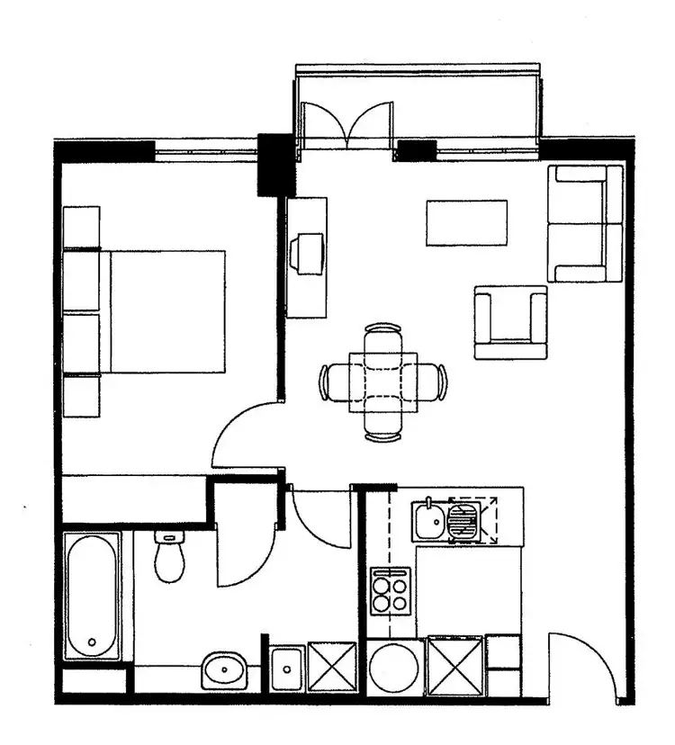 Floorplan of Homely apartment listing, 509/639 Little Bourke Street, Melbourne VIC 3000