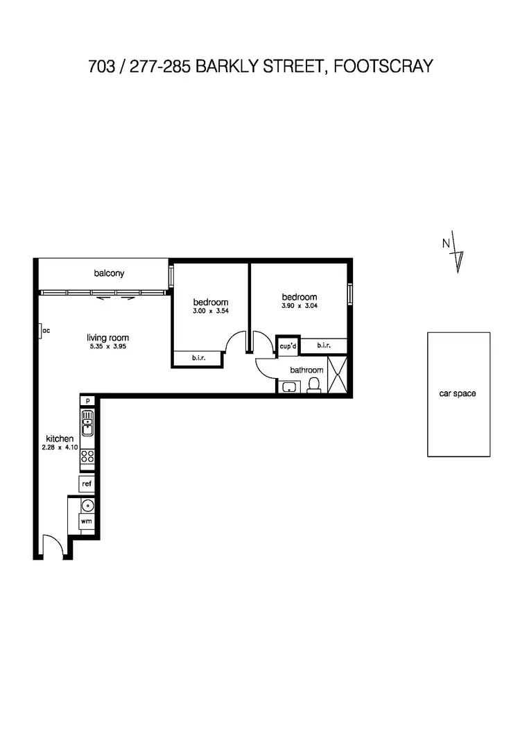 Floorplan of Homely apartment listing, 703/277-285 Barkly Street, Footscray VIC 3011