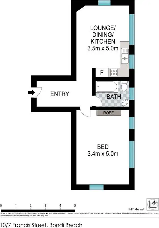 Floorplan of Homely apartment listing, 10/7 Francis Street, Bondi Beach NSW 2026