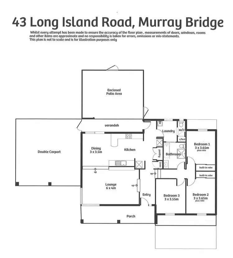Floorplan of Homely house listing, 43 Long Island Road, Murray Bridge SA 5253