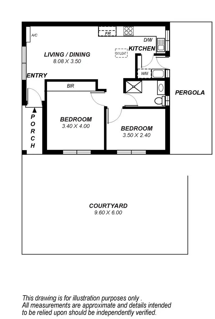 Floorplan of Homely unit listing, 1/25 Barnes Avenue, Northfield SA 5085