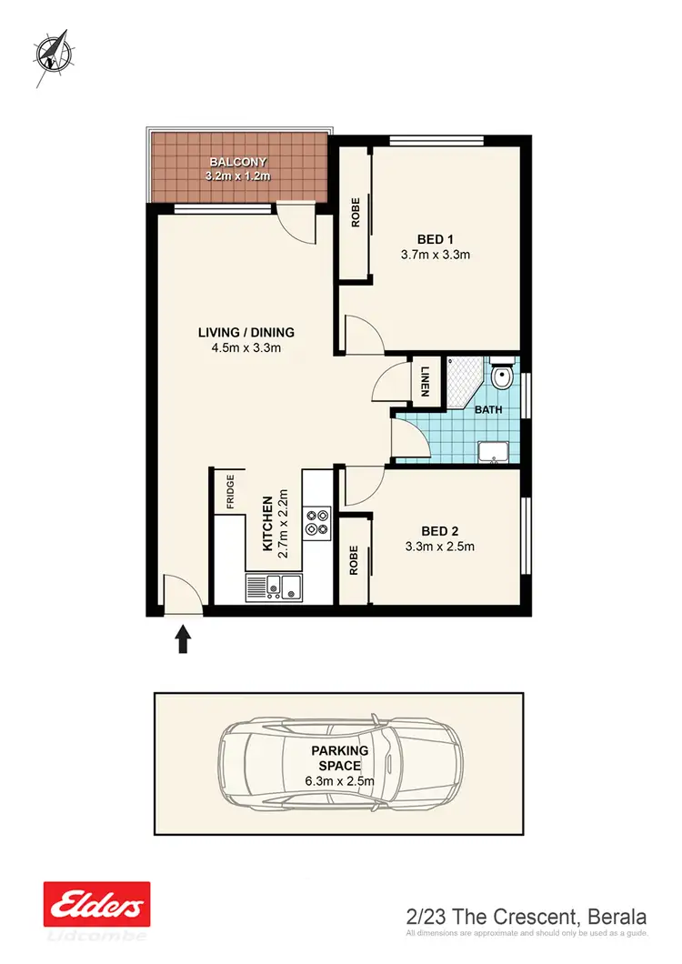 Floorplan of Homely apartment listing, 2/23 THE CRESCENT, Berala NSW 2141