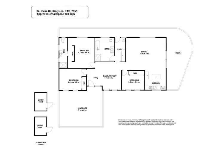Floorplan of Homely house listing, 34 Ineke Drive, Kingston TAS 7050