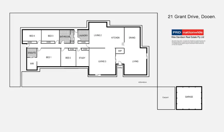 Floorplan of Homely house listing, 21 Grant Drive, Horsham VIC 3400