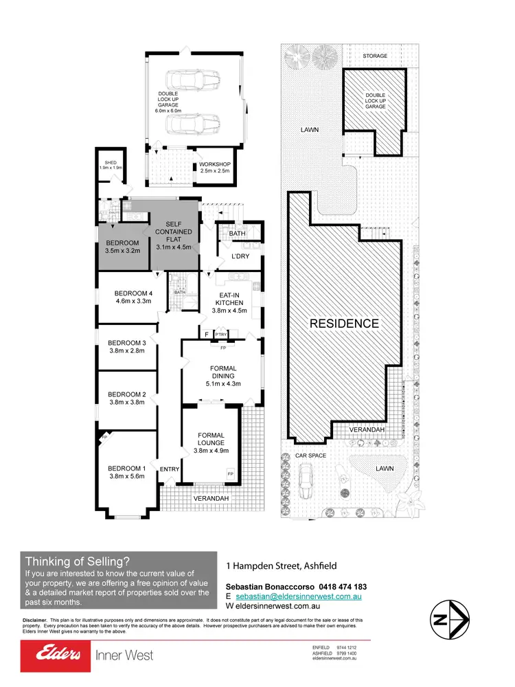 Floorplan of Homely house listing, 1 Hampden Street, Ashfield NSW 2131