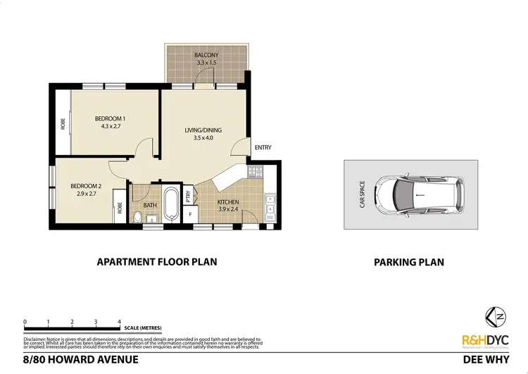 Floorplan of Homely unit listing, 8/80 Howard Avenue, Dee Why NSW 2099