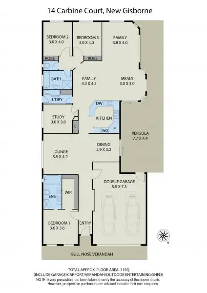 Floorplan of Homely house listing, 14 Carbine Court, New Gisborne VIC 3438