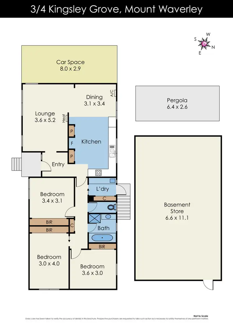 Floorplan of Homely unit listing, 3/4 Kingsley Grove, Mount Waverley VIC 3149