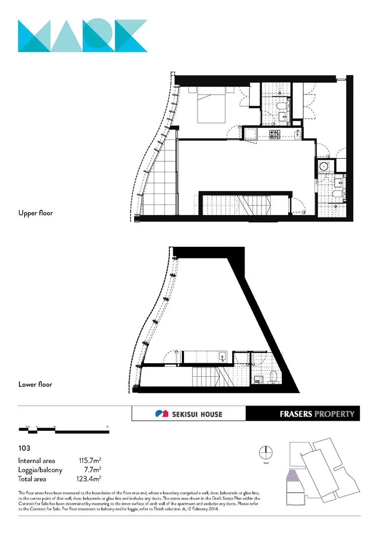 Floorplan of Homely apartment listing, 103 The Mark 18 Park Lane, Chippendale NSW 2008