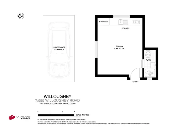 Floorplan of Homely apartment listing, 7/595 Willoughby Road, Willoughby NSW 2068