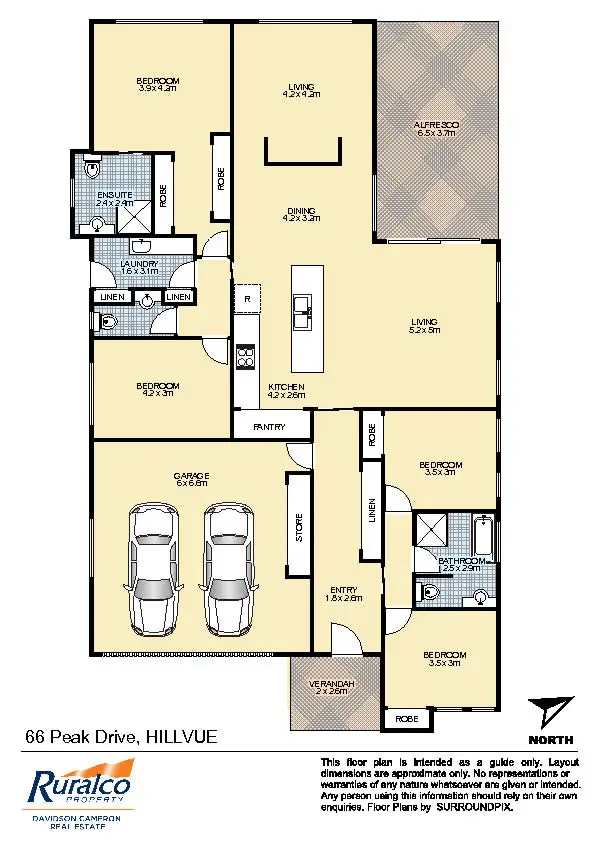 Floorplan of Homely house listing, 66 The Peak, Tamworth NSW 2340