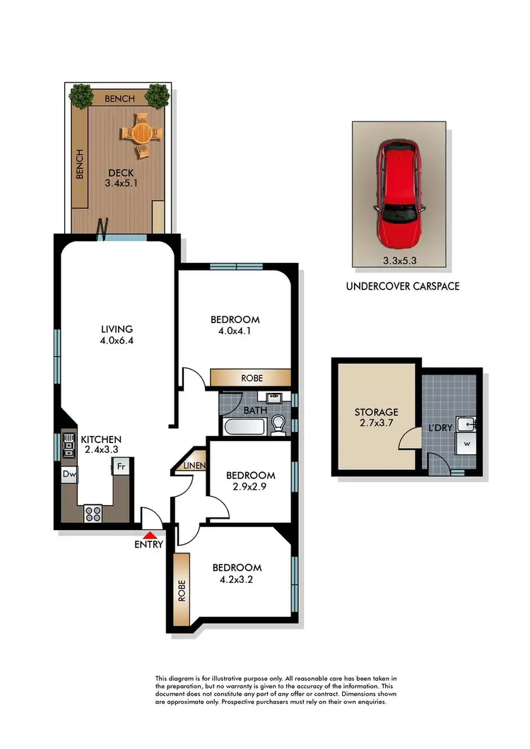 Floorplan of Homely apartment listing, 4/15 Sir Thomas Mitchell Road, Bondi Beach NSW 2026