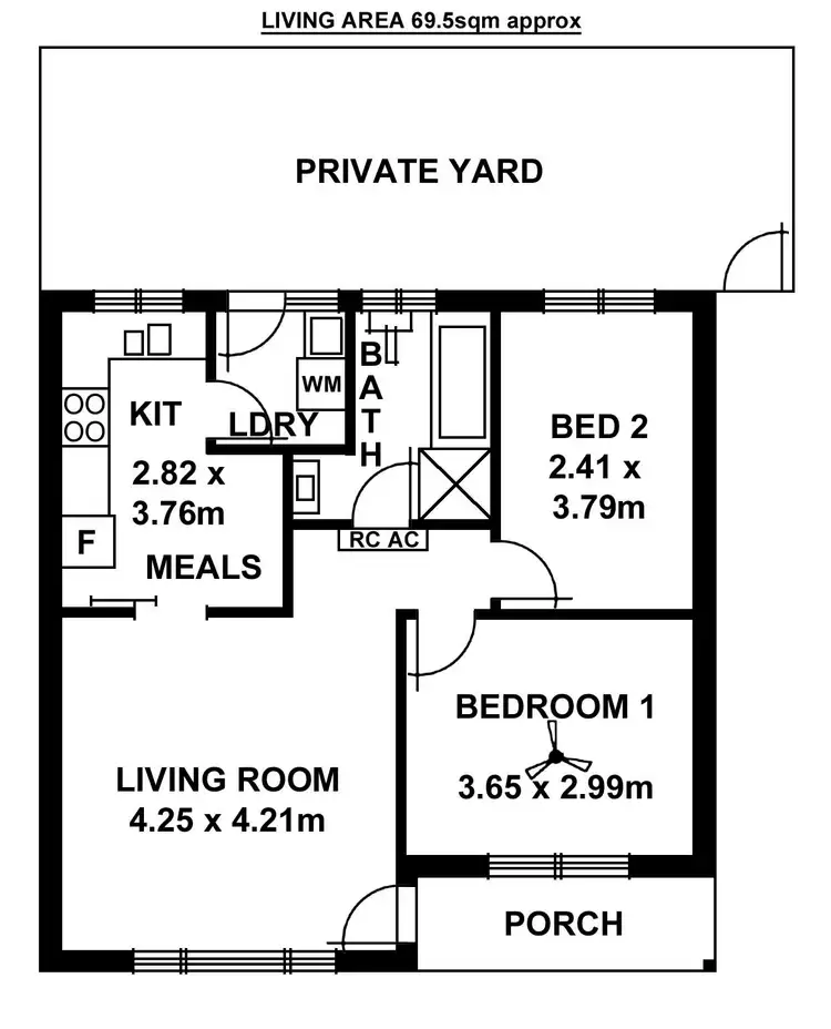 Floorplan of Homely unit listing, 1/60 Burlington Street, Walkerville SA 5081