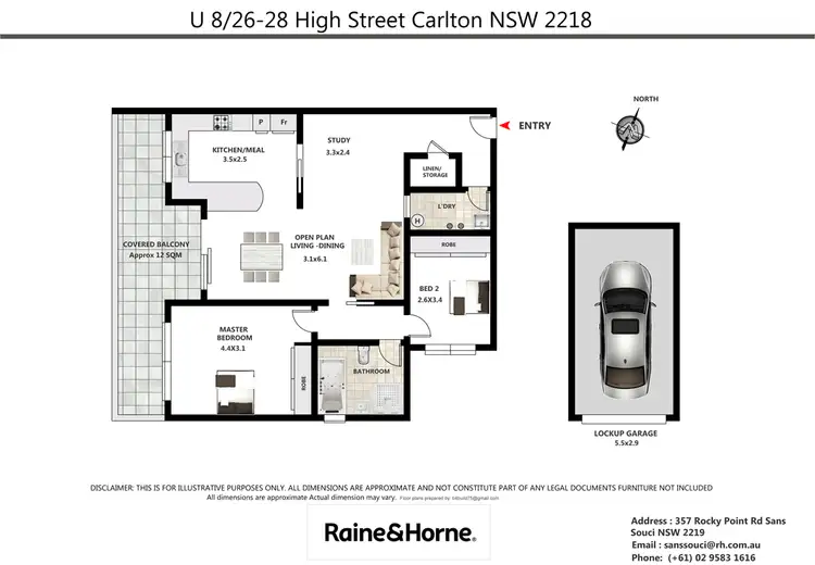Floorplan of Homely apartment listing, 8/26 High Street, Carlton NSW 2218