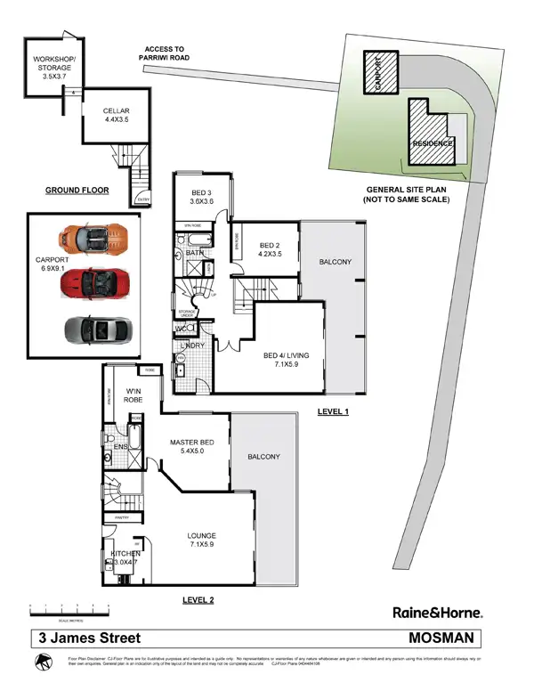 Floorplan of Homely house listing, 3 James Street, Mosman NSW 2088