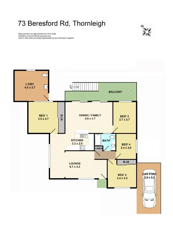Floorplan of Homely house listing, 73 Beresford Road, Thornleigh NSW 2120