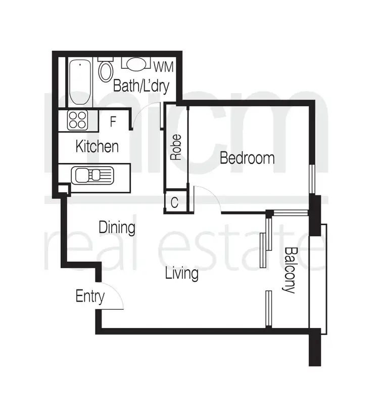 Floorplan of Homely apartment listing, 411/668 Bourke Street, Melbourne VIC 3000