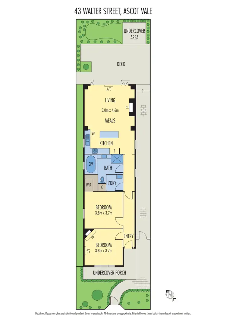 Floorplan of Homely house listing, 43 Walter Street, Ascot Vale VIC 3032