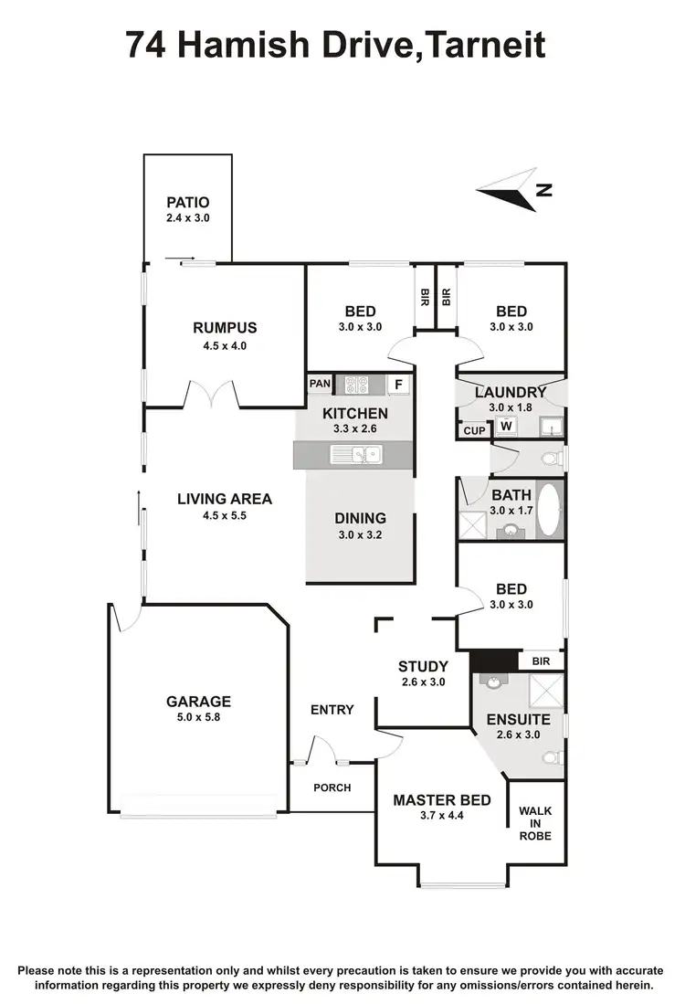 Floorplan of Homely house listing, 74 Hamish Drive, Tarneit VIC 3029