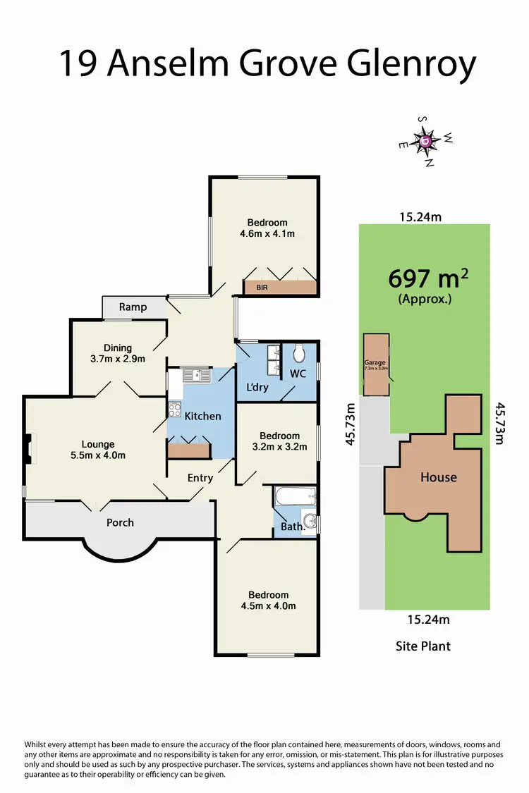 Floorplan of Homely house listing, 19 Anselm Grove, Glenroy VIC 3046