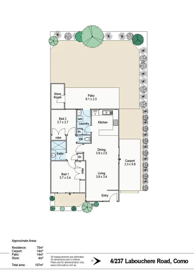 Floorplan of Homely house listing, 4/237 Labouchere Road, Como WA 6152