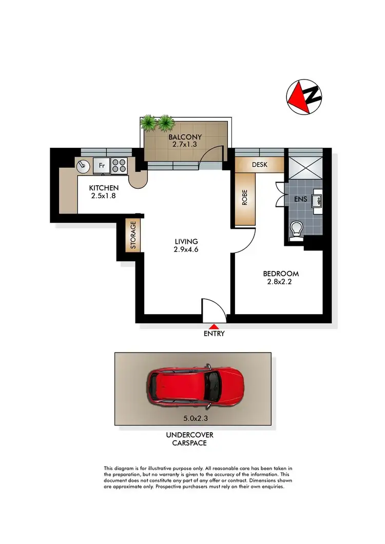 Floorplan of Homely apartment listing, 14/5-7 Esplanade, Elizabeth Bay NSW 2011