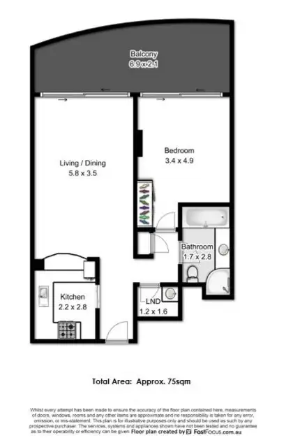 Floorplan of Homely apartment listing, 403/132 Alice Street, Brisbane City QLD 4000