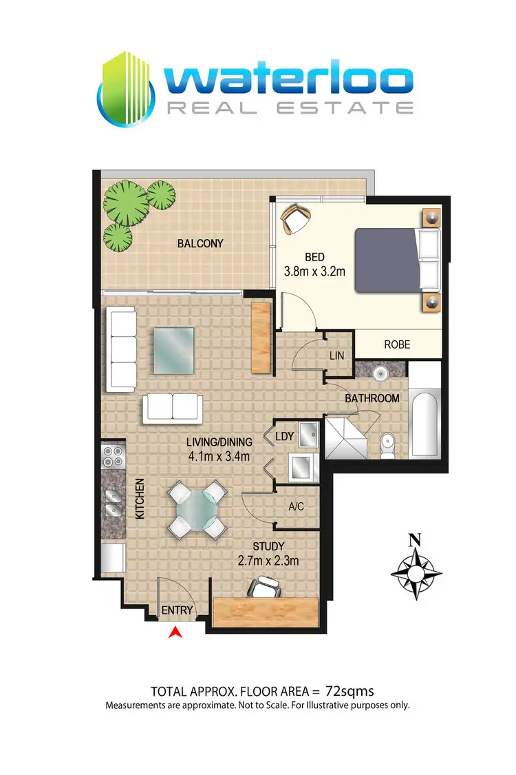 Floorplan of Homely apartment listing, 426/2 Lachlan Street, Waterloo NSW 2017