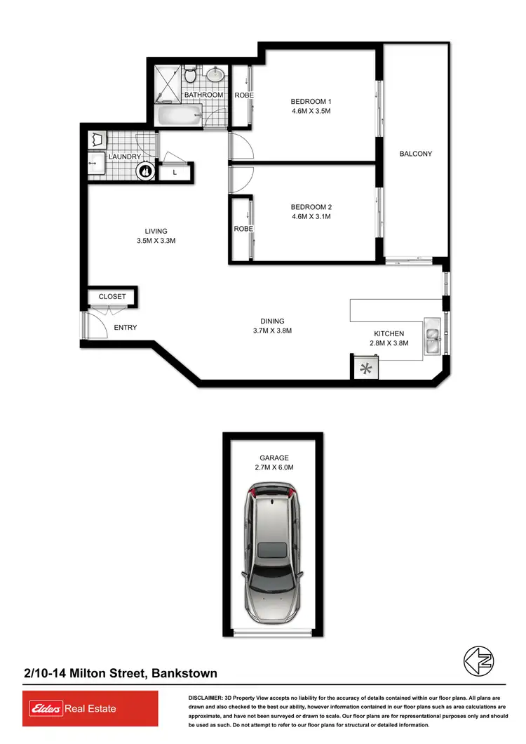 Floorplan of Homely unit listing, 2/10-14 Milton Street, Bankstown NSW 2200