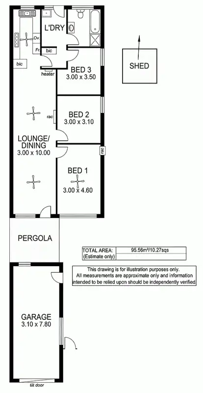 Floorplan of Homely semi-detached listing, 1/5 Arthur Street, Ridgehaven SA 5097