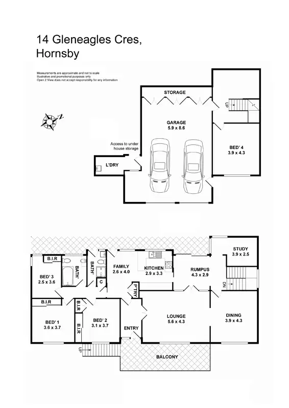 Floorplan of Homely house listing, 14 Gleneagles Crescent, Hornsby NSW 2077