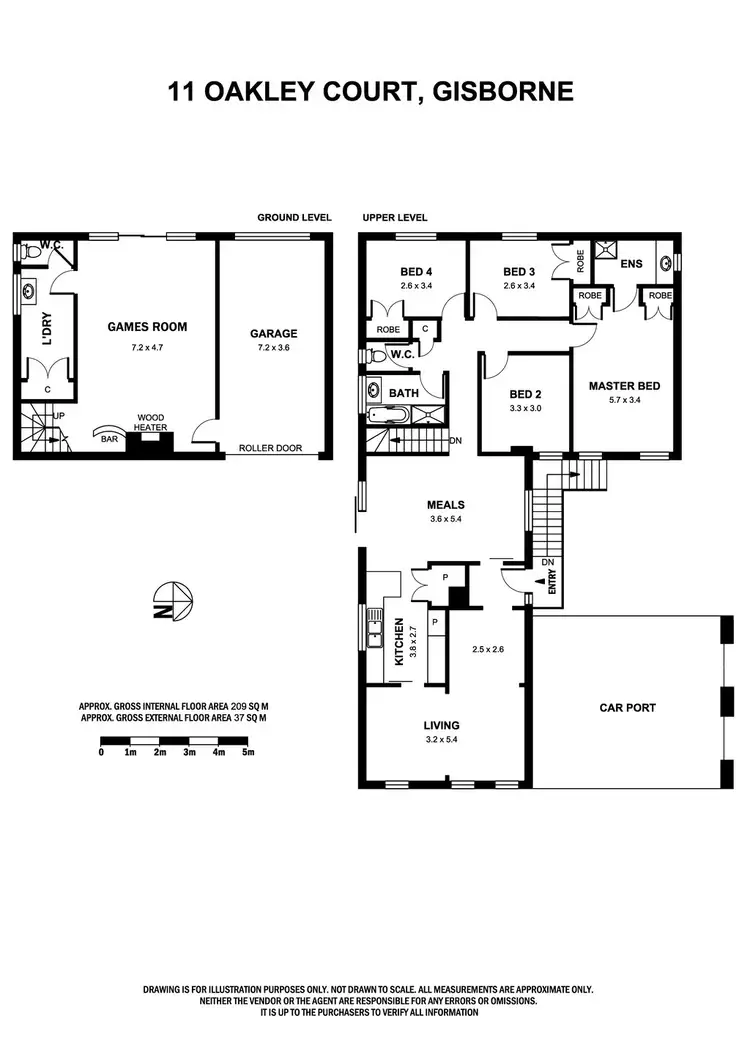 Floorplan of Homely house listing, 11 Oakley Court, Gisborne VIC 3437
