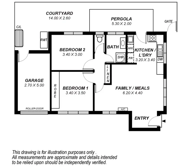 Floorplan of Homely unit listing, 2/34 Gardiner Avenue, St Morris SA 5068