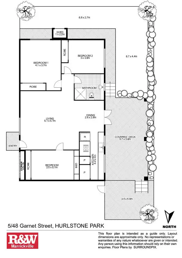 Floorplan of Homely townhouse listing, 5/48 Garnet Street, Hurlstone Park NSW 2193