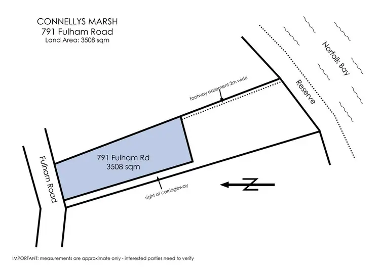 Floorplan of Homely land listing, 791 Fulham Road, Connellys Marsh TAS 7173