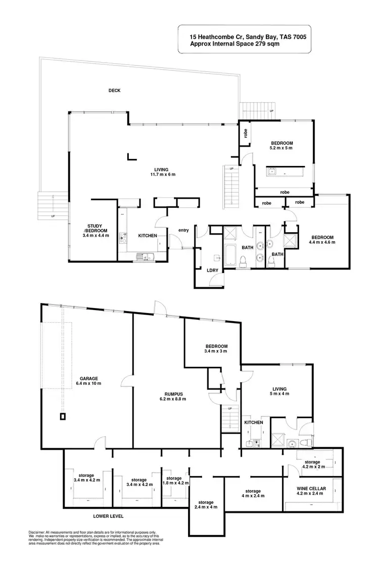 Floorplan of Homely house listing, 15 Heathcombe Crescent, Sandy Bay TAS 7005