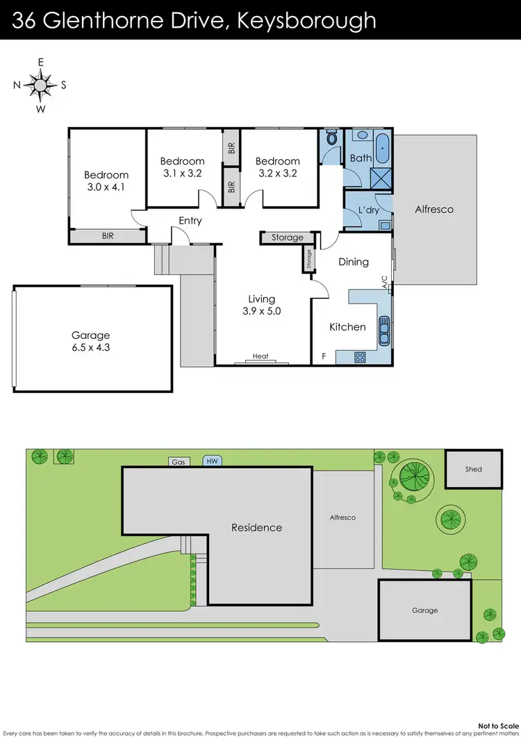 Floorplan of Homely house listing, 36 Glenthorne Drive, Keysborough VIC 3173