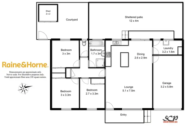 Floorplan of Homely unit listing, 2/1 Tristania Parade, Maloneys Beach NSW 2536