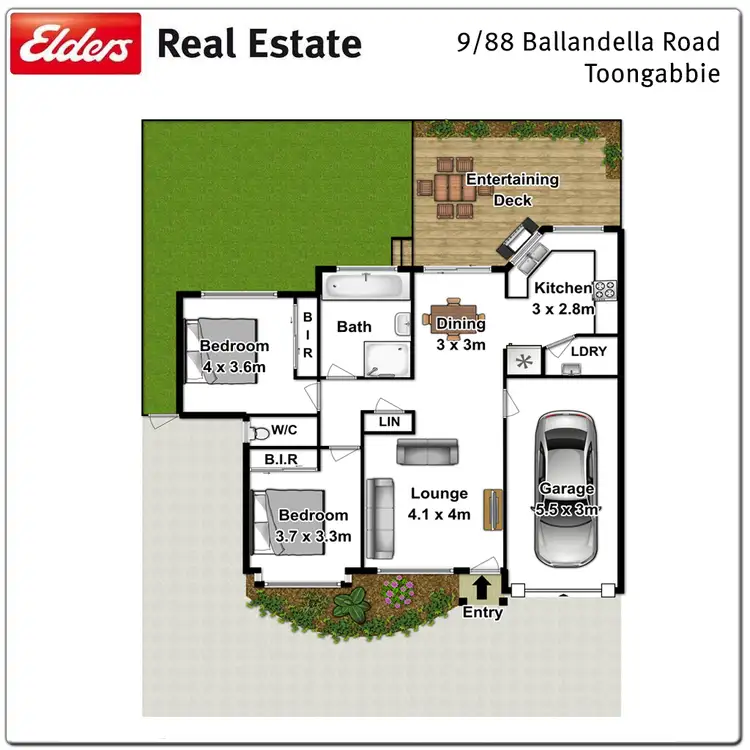 Floorplan of Homely villa listing, 9/88 Ballandella Road, Toongabbie NSW 2146