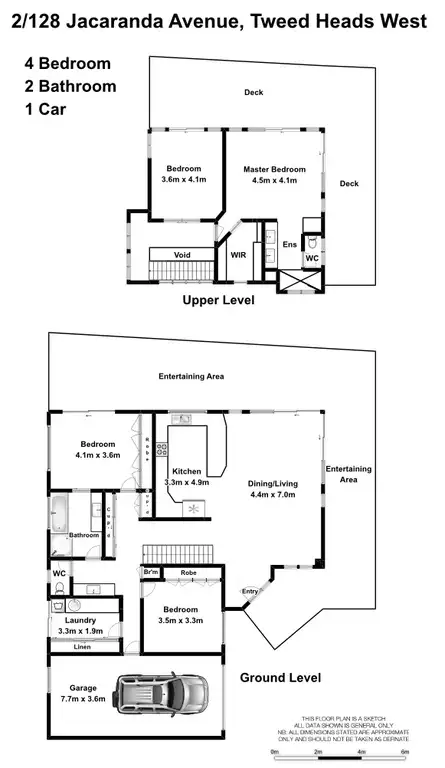 Floorplan of Homely semi-detached listing, 2 / 128 Jacaranda Avenue, Tweed Heads West NSW 2485