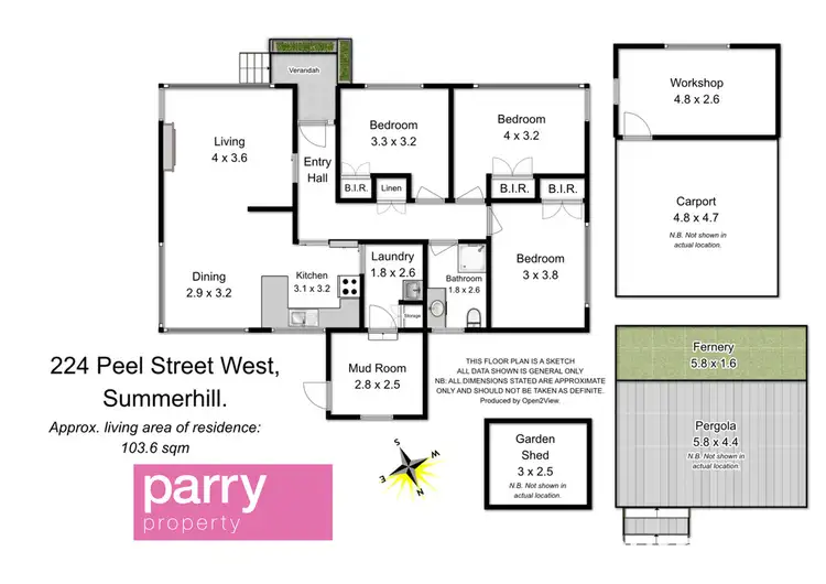 Floorplan of Homely house listing, 224 Peel Street, Summerhill TAS 7250