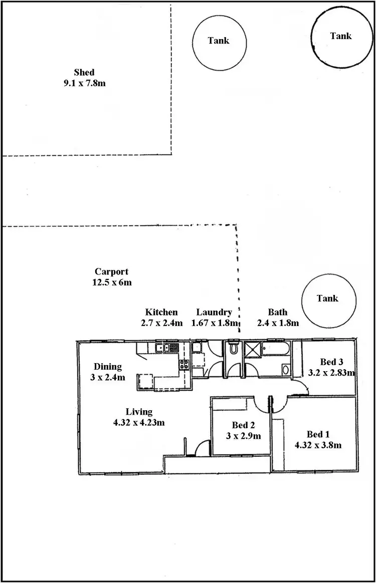Floorplan of Homely house listing, 1 May Crescent, Ceduna SA 5690