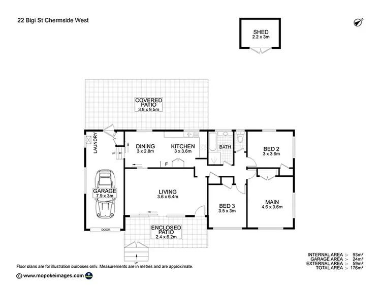 Floorplan of Homely house listing, 22 Bigi Street, Chermside West QLD 4032