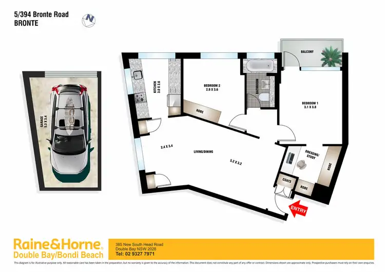 Floorplan of Homely apartment listing, 5/394 Bronte Road, Bronte NSW 2024