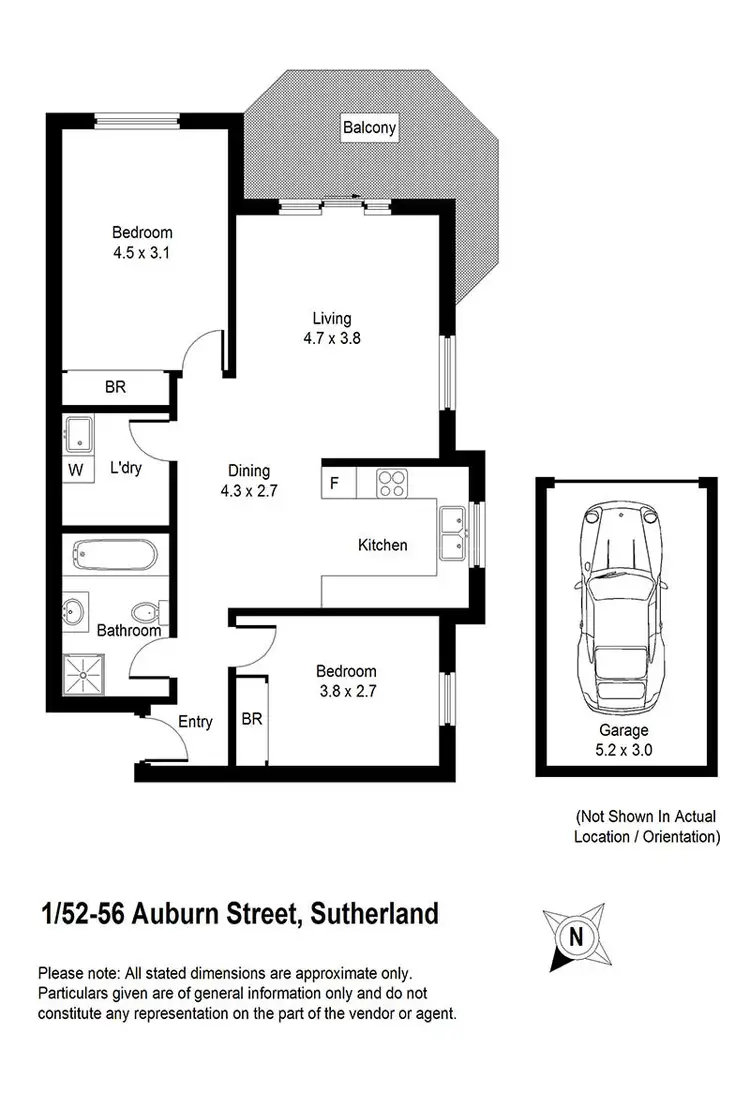 Floorplan of Homely unit listing, 1/52-56 Auburn Street, Sutherland NSW 2232